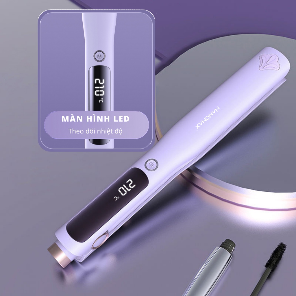 Mô tả Máy Uốn Tóc Dập Xù Nanomax XN-838, Nẹp Vuông, Bấm Phồng Chân Tóc Tự Nhiên Không Lộ Nếp, Tích Hợp Ion Bảo Vệ Tóc - 6