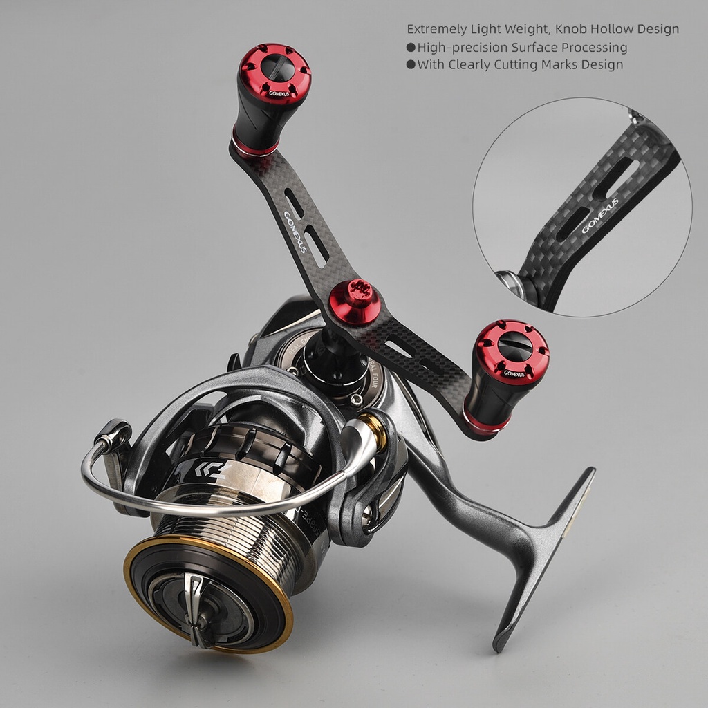 Mô tả GOMEXUS tay quay máy câu cá Máy Câu Cá Tay Cầm Bằng Carbon 82/98mm Shimano Daiwa Abu Okuma LCDH tay quay máy đứng - 9