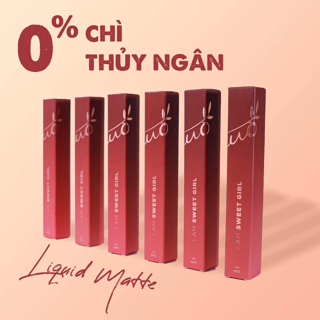 Mô tả Son Kem Bơ Lì Bền màu 8H, Làm Mờ Rãnh Môi GUO 5g - 10