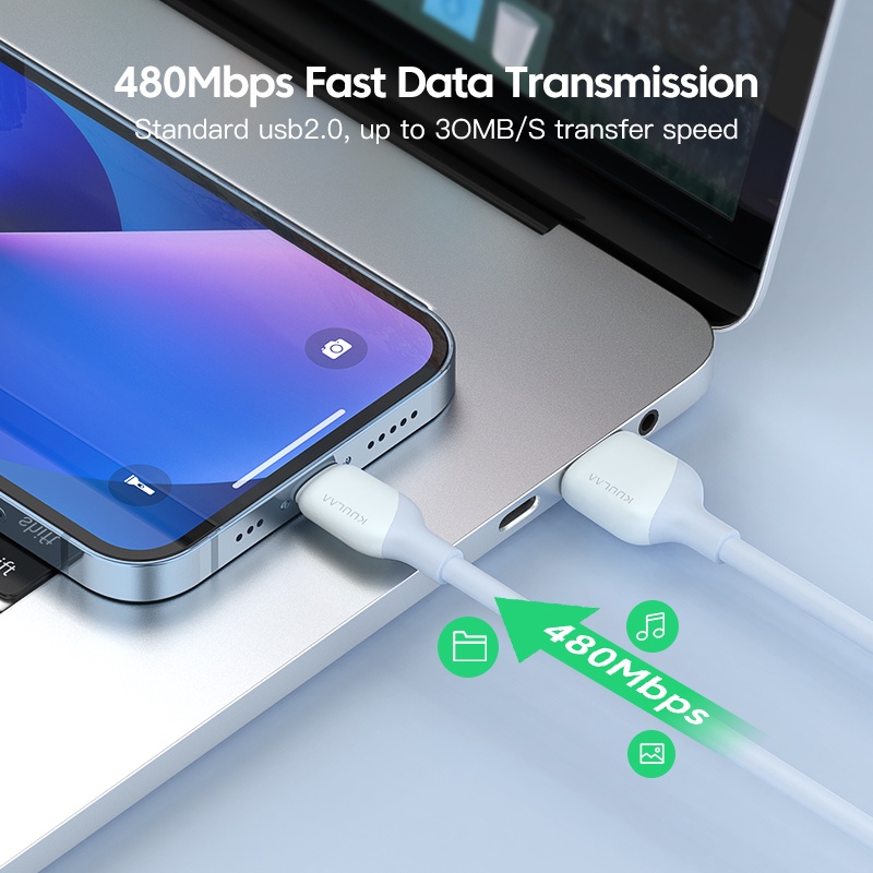 Mô tả Cáp sạc USB KUULAA lightning MFi dài 1 mét thích hợp cho for iPhone 13 12 mini 8 7 6 Plus 5 - 3