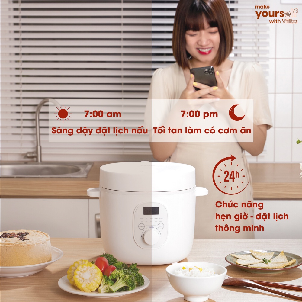 Giao diện điều khiển nồi cơm VIFIBA