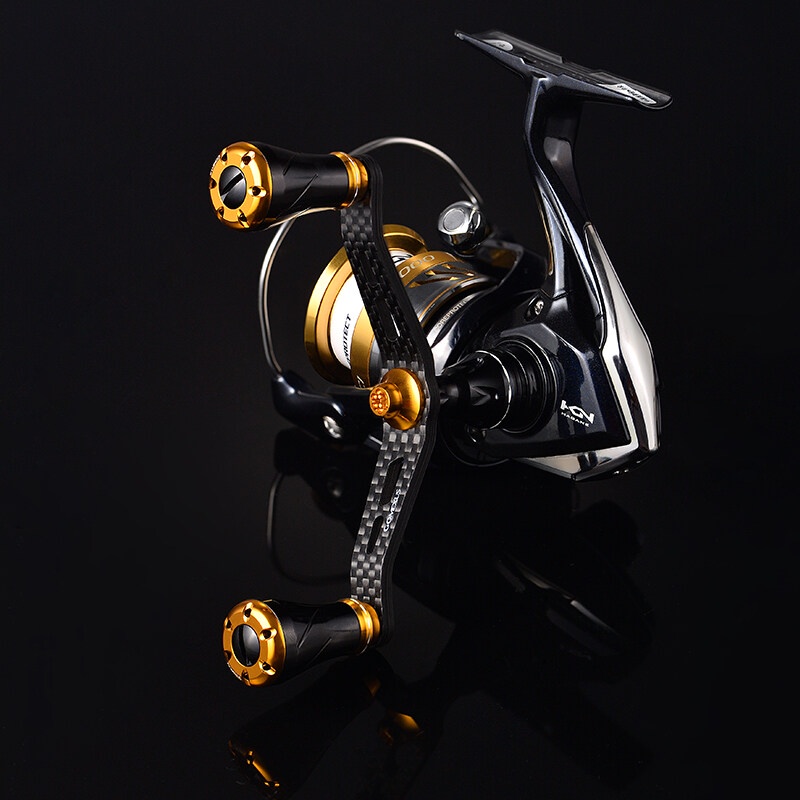 Mô tả GOMEXUS tay quay máy câu cá Máy Câu Cá Tay Cầm Bằng Carbon 82/98mm Shimano Daiwa Abu Okuma LCDH tay quay máy đứng - 3
