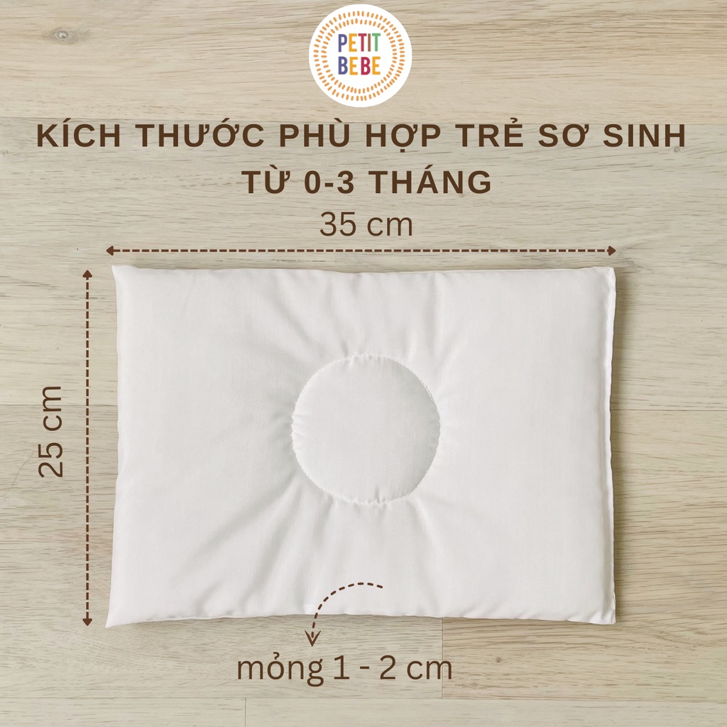 Mô tả Gối mỏng lót đầu bé sơ sinh Petit Bebe muslin thấm hút thoáng khí hoạ tiết đáng yêu - 2