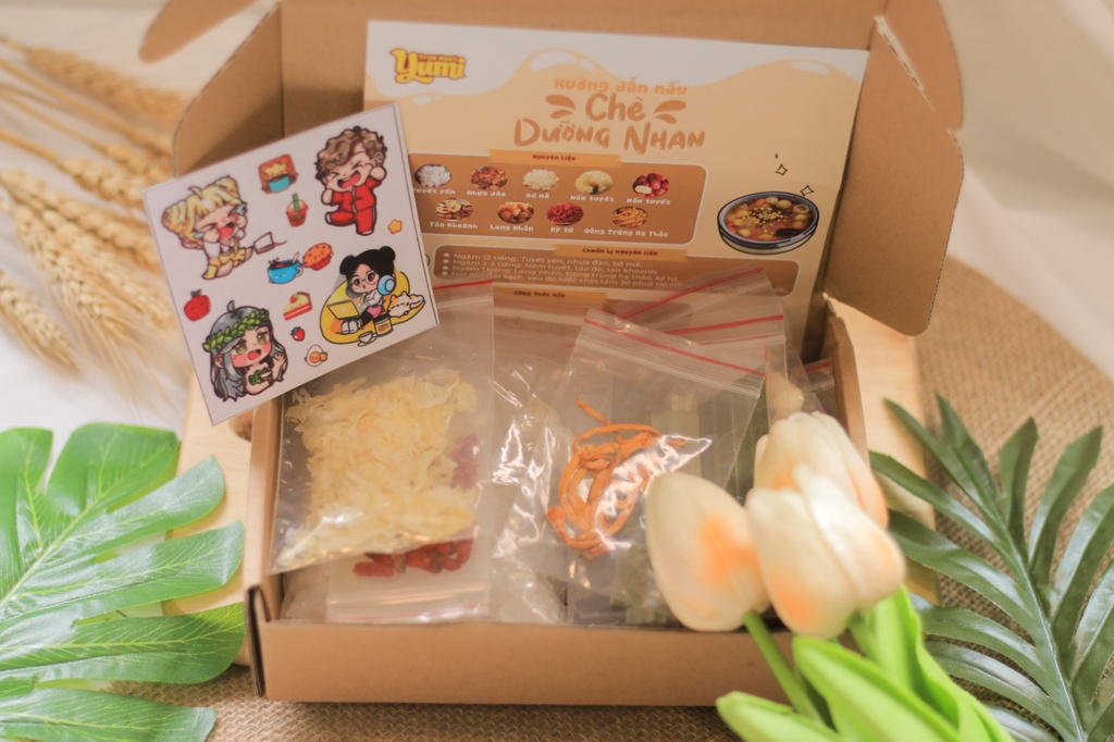 Mô tả Nguyên liệu nấu chè Dưỡng Nhan Tuyết Yến Trạm ngọt Yumi 120g thơm ngon bổ dưỡng đẹp da - 1