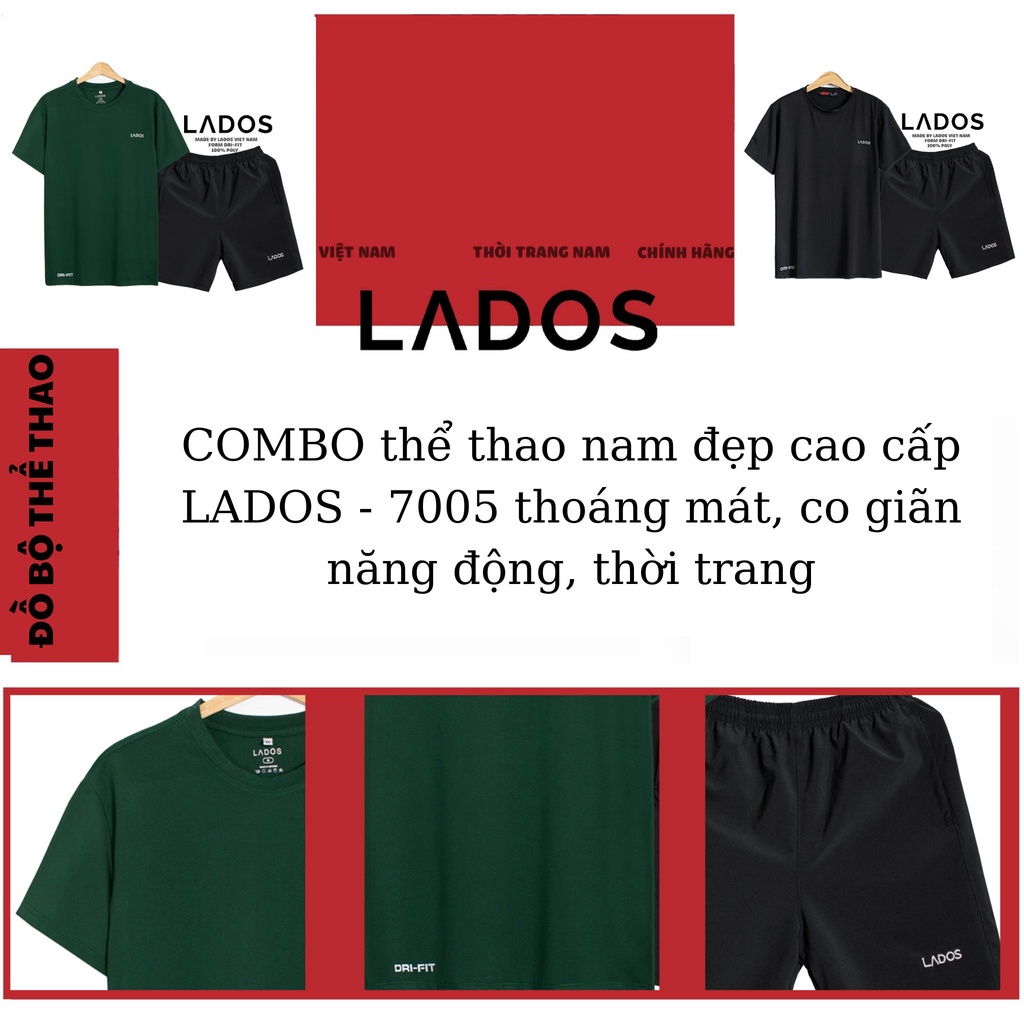 Mô tả Bộ quần áo thể thao nam đẹp cao cấp LADOS - 7005 thoáng mát, co giãn năng động, thời trang - 2