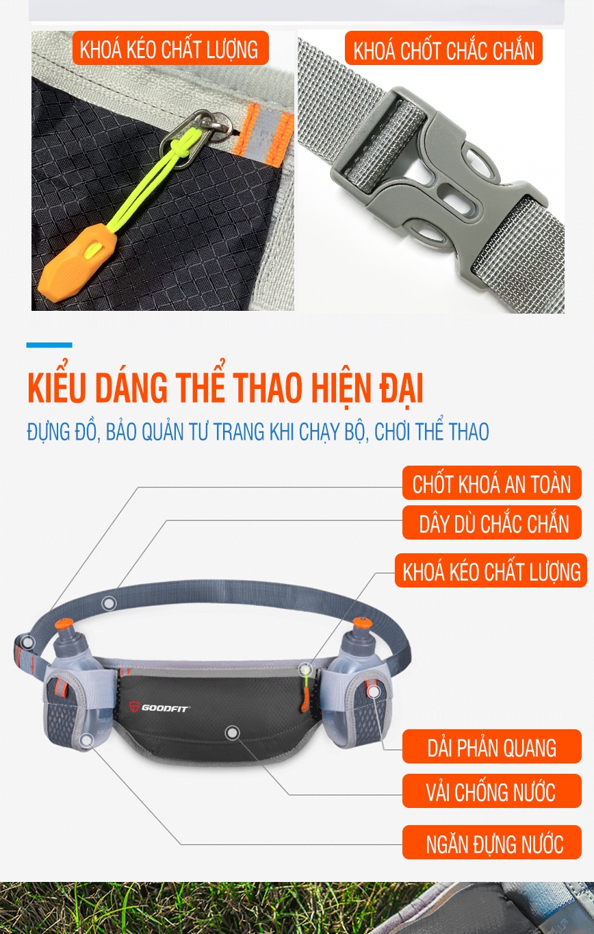 Mô tả Túi chạy bộ có 2 ngăn đựng nước chính hãng GoodFit GF109RB - 7