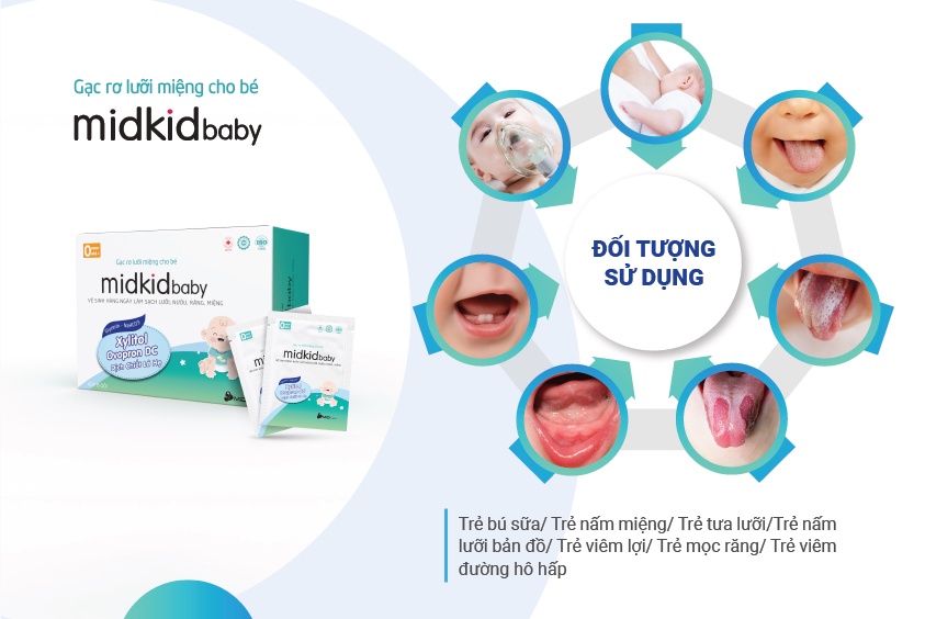 Mô tả Gạc rơ lưỡi Midkidbaby hộp 15 gói ướt đạt tiêu chuẩn iso 5 sao giúp làm sạch răng, lưỡi, nướu - 3