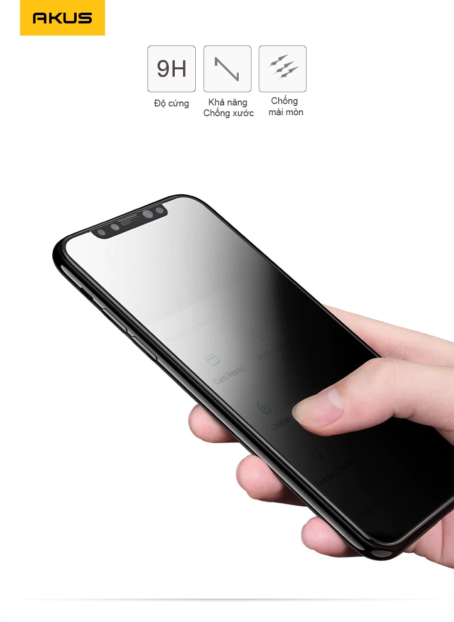 Mô tả Kính chống nhìn trộm dành cho iphone  AKUS RED 7 đến 14 promax - Hàng Chính Hãng - 3