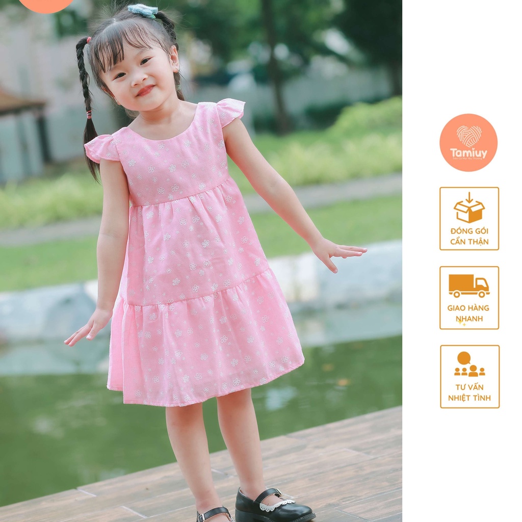 Mô tả Đầm Babydoll Hoa Cúc Bé Gái Tamiuy Mềm Mại, Nhiều Size (1-10T) - 1
