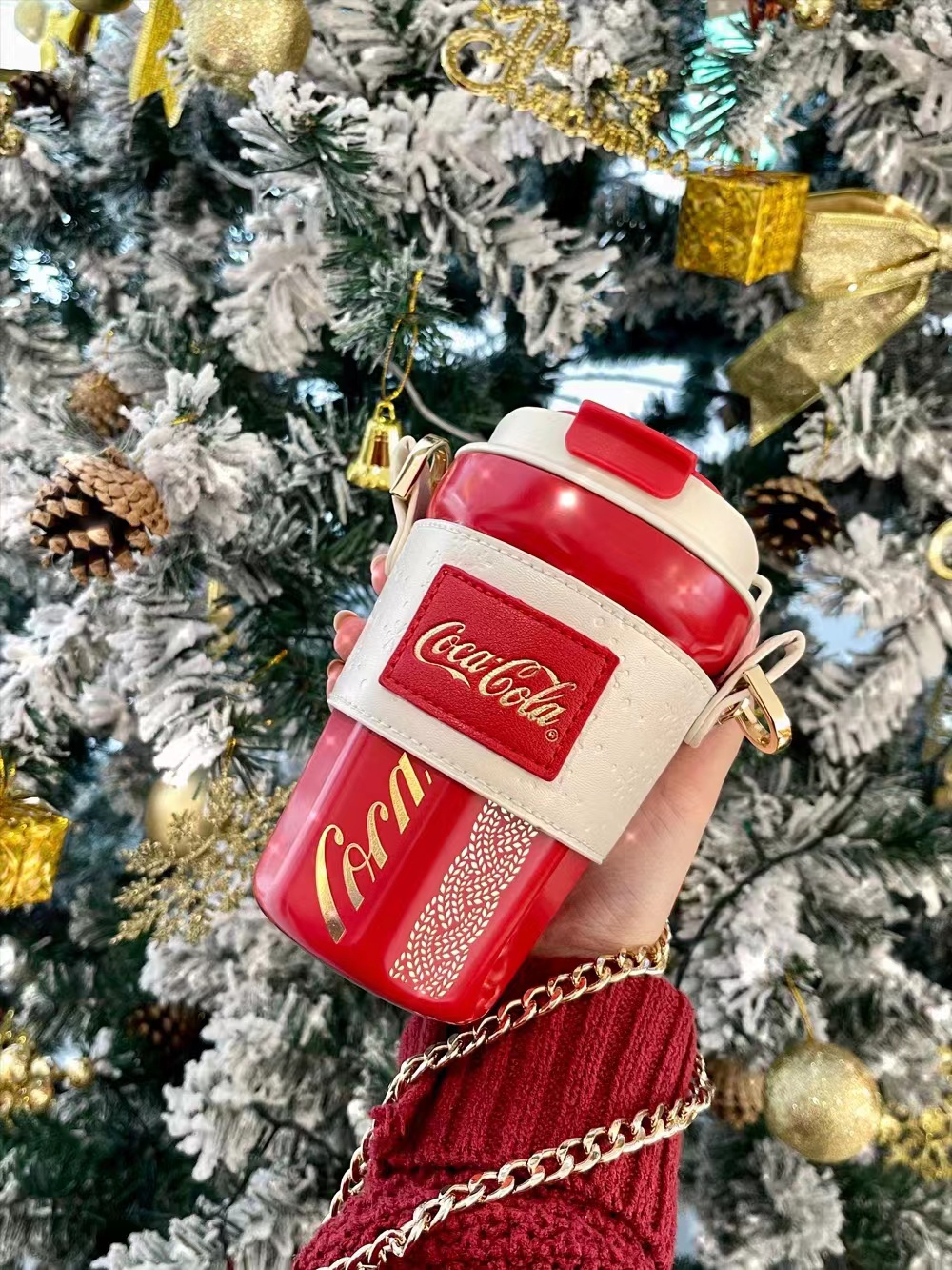 Mô tả Cốc giữ nhiệt APIYOO 390ml bằng thép không gỉ 316 họa tiết Coca Cola phiên bản giáng sinh - 8