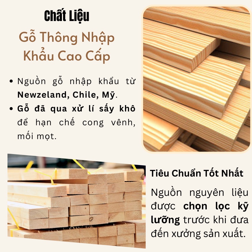 Mô tả Kệ tab gỗ đầu giường mặt ván 2 tầng Behomes - 2
