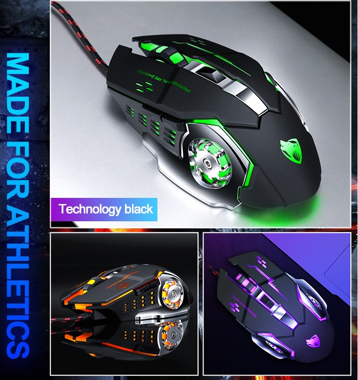Mô tả Chuột máy tính có dây văn phòng gaming ZTU Smart V6 led RGB giá rẻ DPI 3600 chơi game cho laptop PC - 4