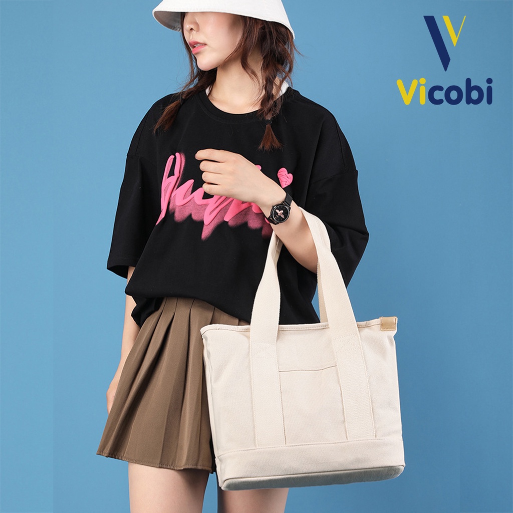 Mô tả Túi xách nữ vải Canvas dày dặn Dakota Vicobi CV1 - 7