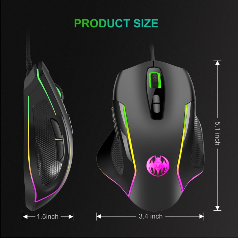 Mô tả Chuột máy tính ZTU Smart G30 bản có dây DPI 7200 thiết kế công thái học phù hợp cả gaming và văn phòng - 4