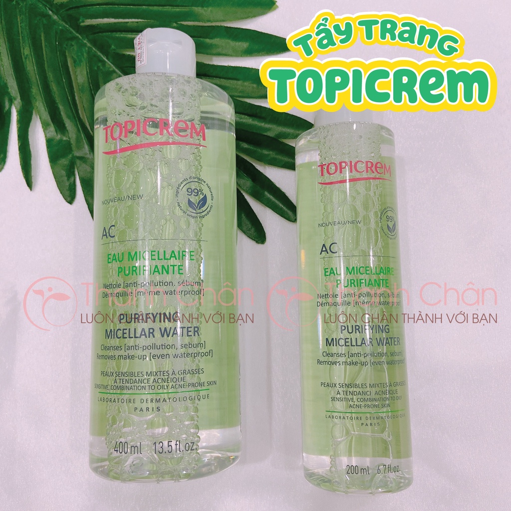 Nước tẩy trang dành cho da dầu mụn TOPICREM AC Purifying Micellar Water ...