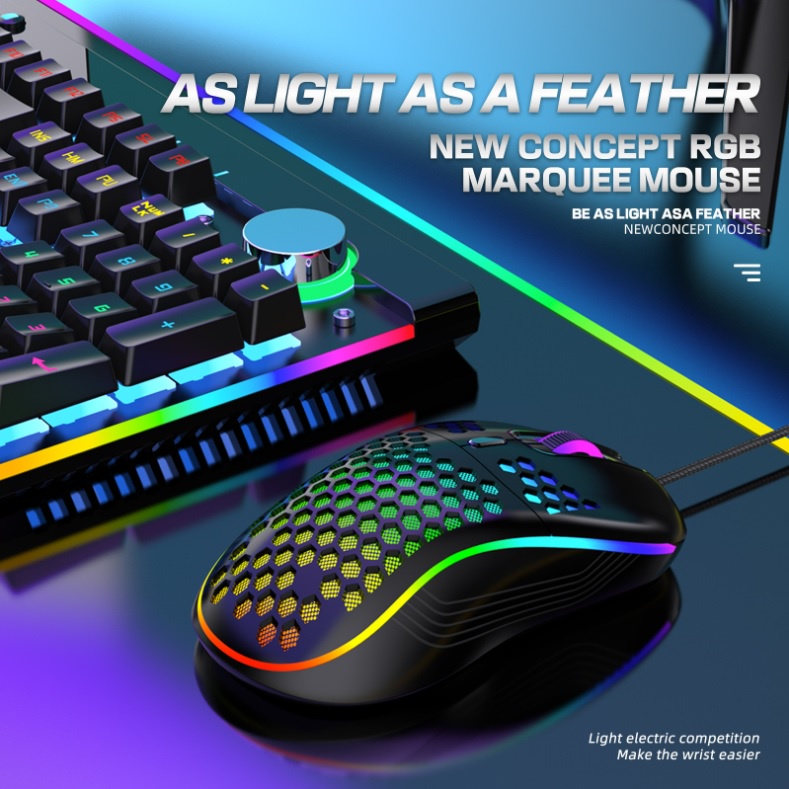 Mô tả Chuột máy tính có dây ZTU Smart D4 giá rẻ gaming văn phòng 7200DPI công thái học làm việc và chơi game cho pc laptop - 2