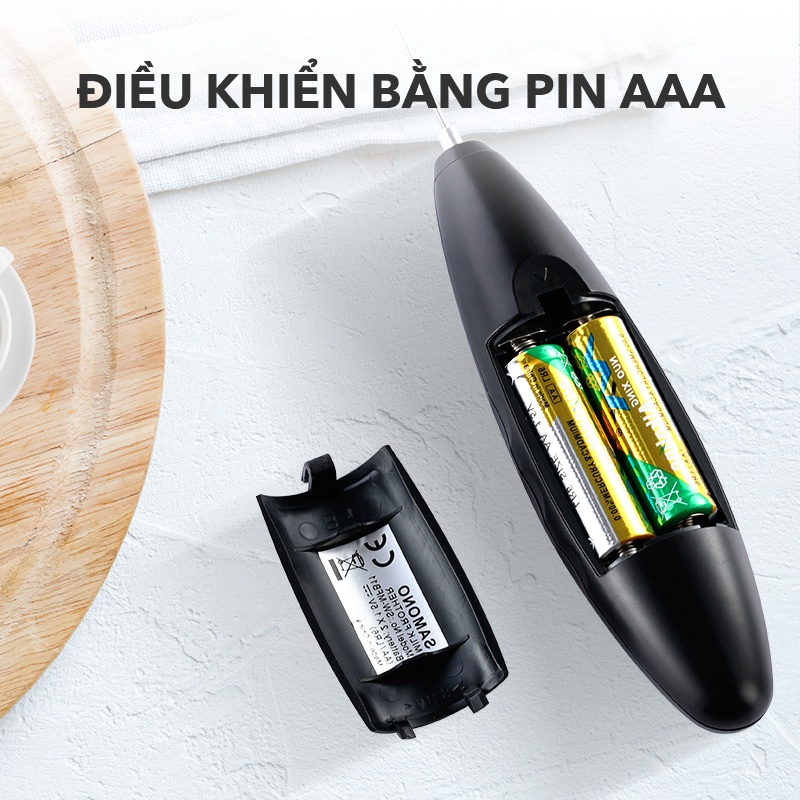 Mô tả Máy tạo bọt sữa Samono SW-MFB11 dụng cụ đánh trứng khuấy cà phê mini - 7