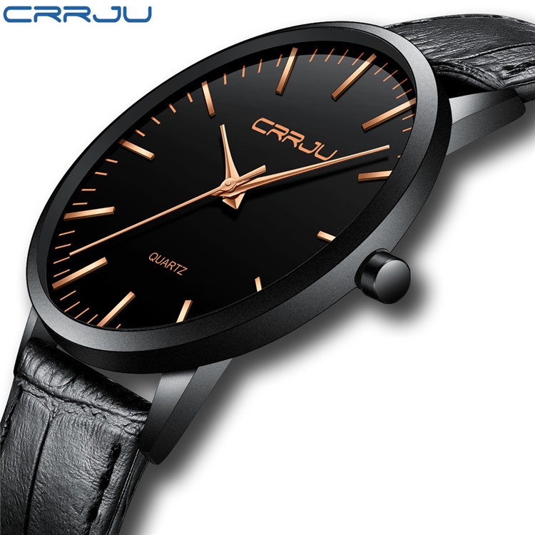 Mô tả Đồng hồ thạch anh CRRJU 2117X siêu mỏng chống thấm nước với dây đeo da cao cấp - 1