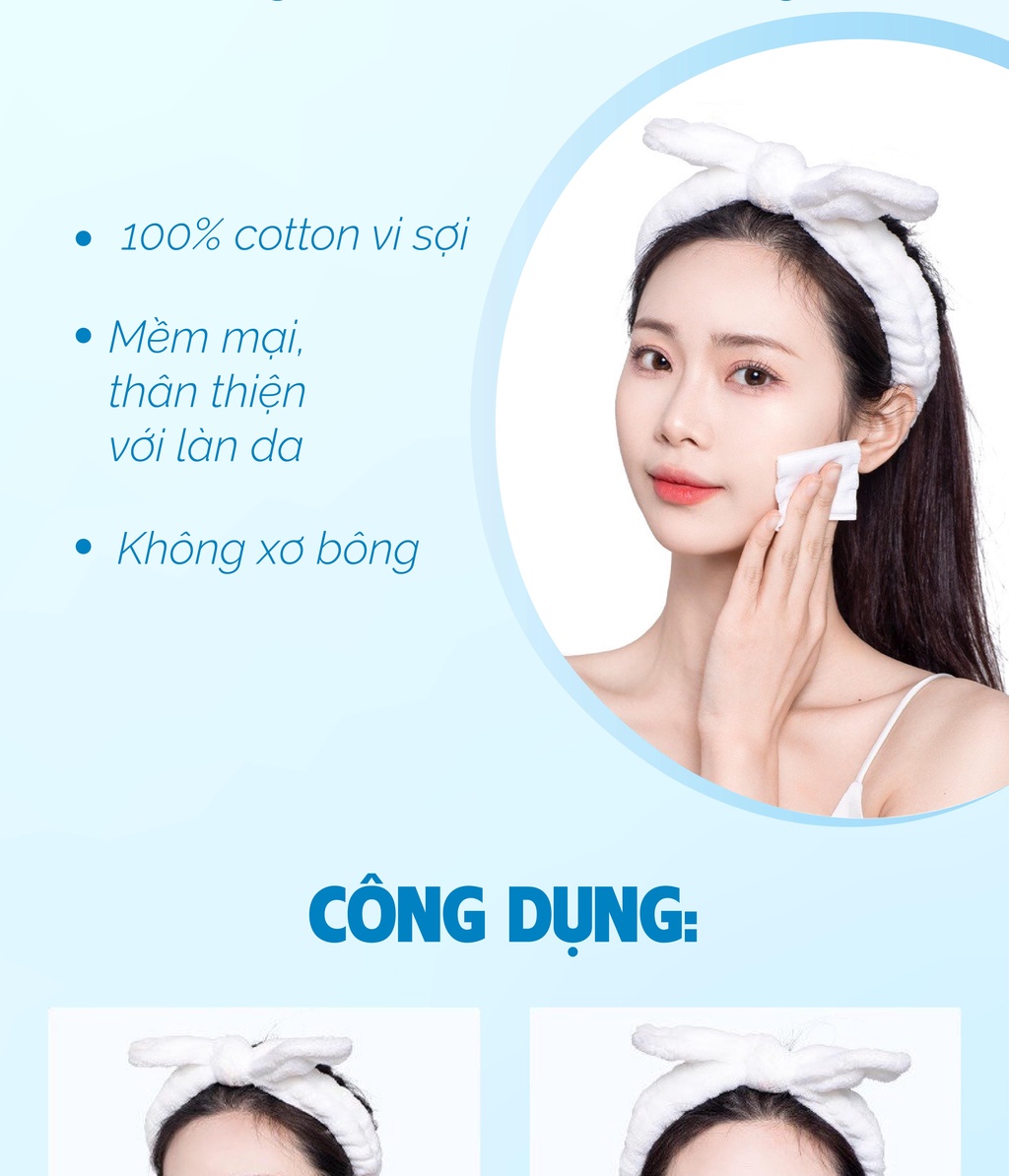 Mô tả Combo bông tẩy trang Slisoft cotton không dệt, mềm mịn an toàn cho da - 2