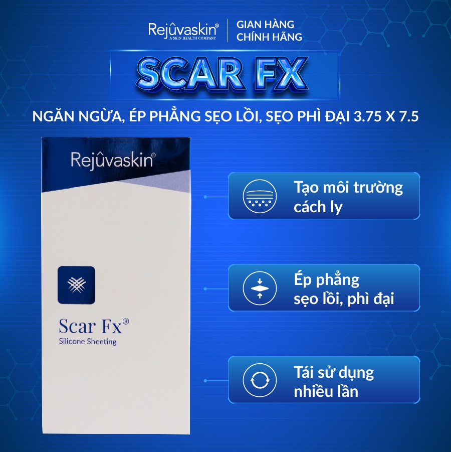 Công dụng Miếng Dán Sẹo REJUVASKIN Scar FX