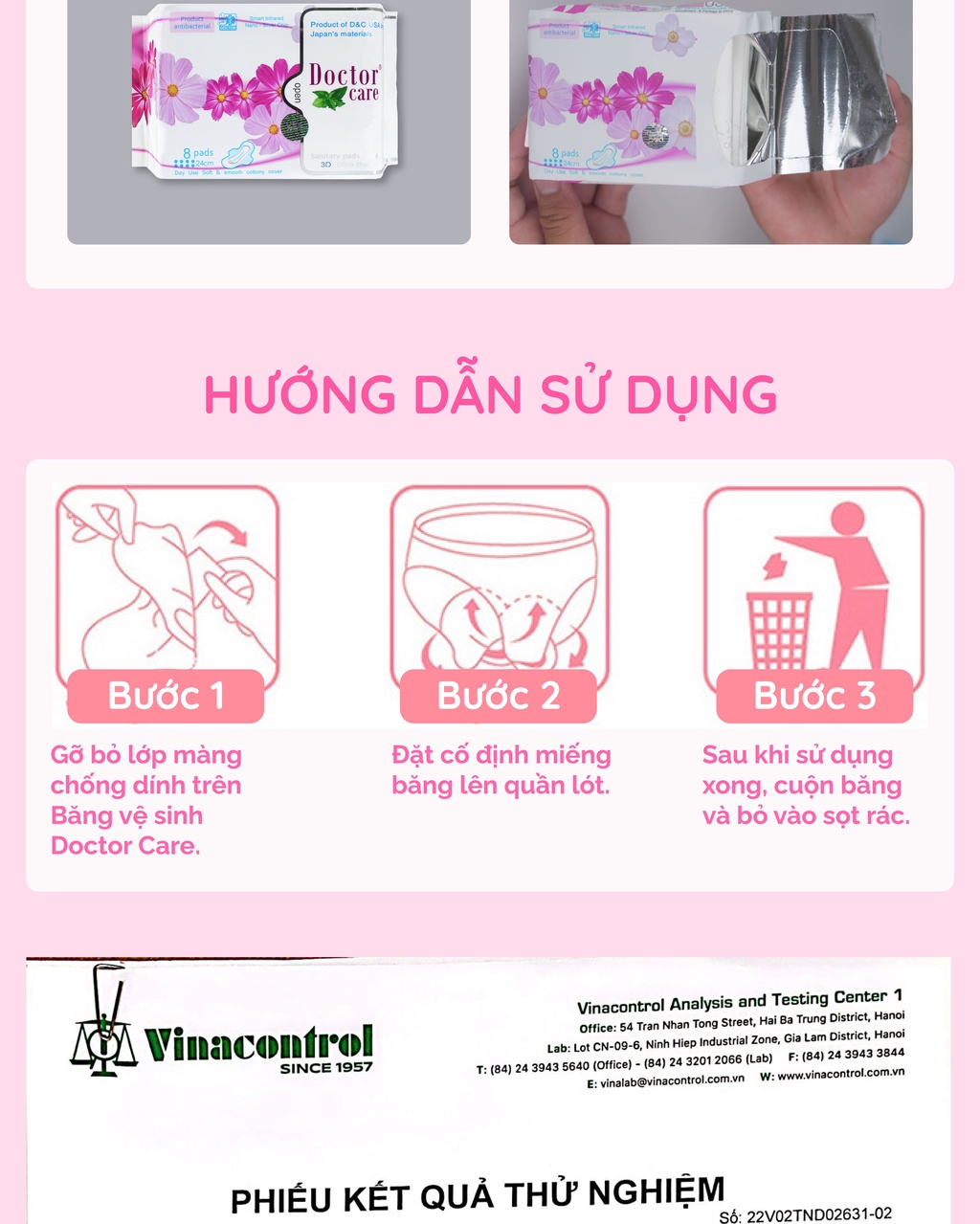Mô tả Băng vệ sinh thảo dược D&C Doctor Care ban ngày 24cm Combo 2 gói - 4