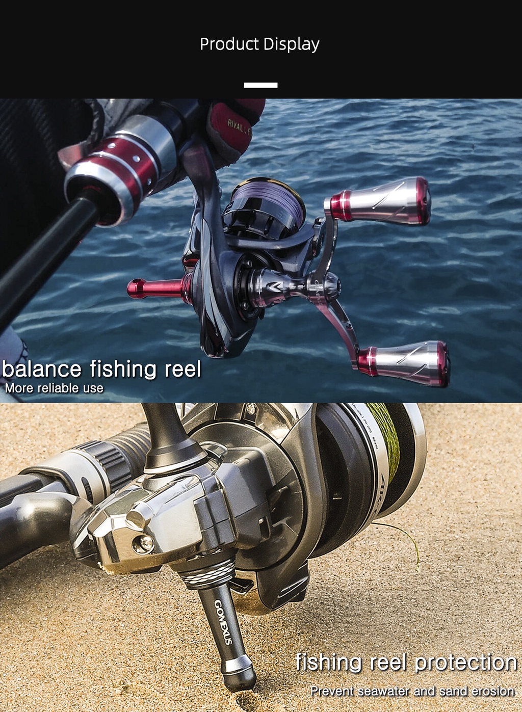 Mô tả Chân đế guồng câu cá GOMEXUS R1 42/39mm cho Shimano Stella Twinpower Vanford Stradic Daiwa Ryobi 800-5000 R1 - 3
