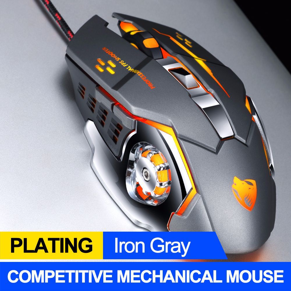 Mô tả Chuột có dây gaming ZTU Smart V6 Led Tự động đổi màu sắc, Chuột chơi game 6 Nút Bấm DPI 3600 - 3