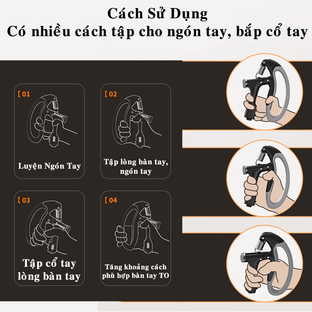 Mô tả Kìm Bóp Tay Pro Đếm Số Điện Tử - Chọn Màu - Dụng Cụ Tập Gym Tại Nhà Điều Chỉnh Lực Từ 10-100kg Chính Hãng Amalife - 6
