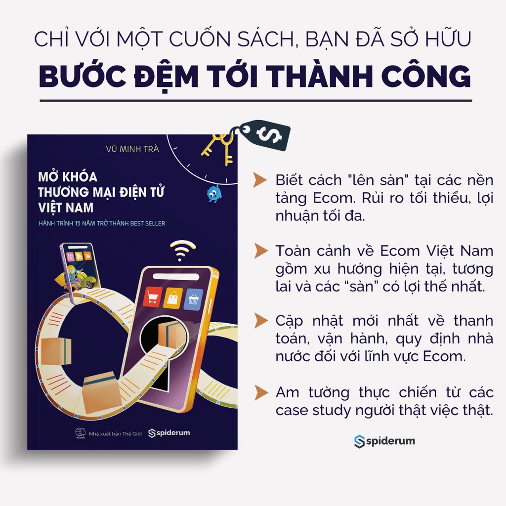 Mô tả Sách Mở Khóa Thương Mại Điện Tử Việt Nam - Bí Kíp Trở Thành Best Seller Trên Shopee - Tác Giả Vũ Minh Trà - 1