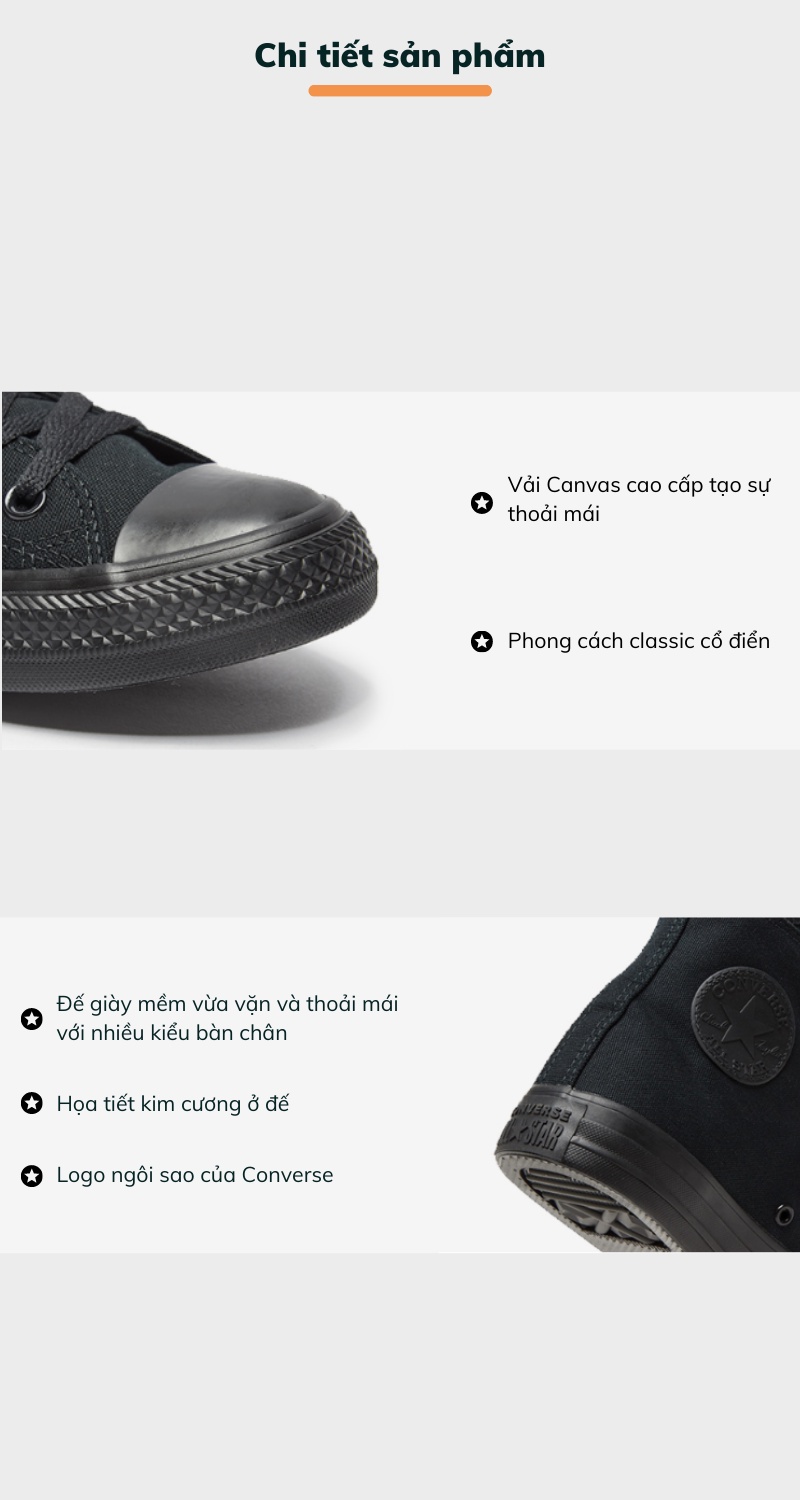 Mô tả Giày Converse Chuck Taylor Classic Full Black M3310V - 3