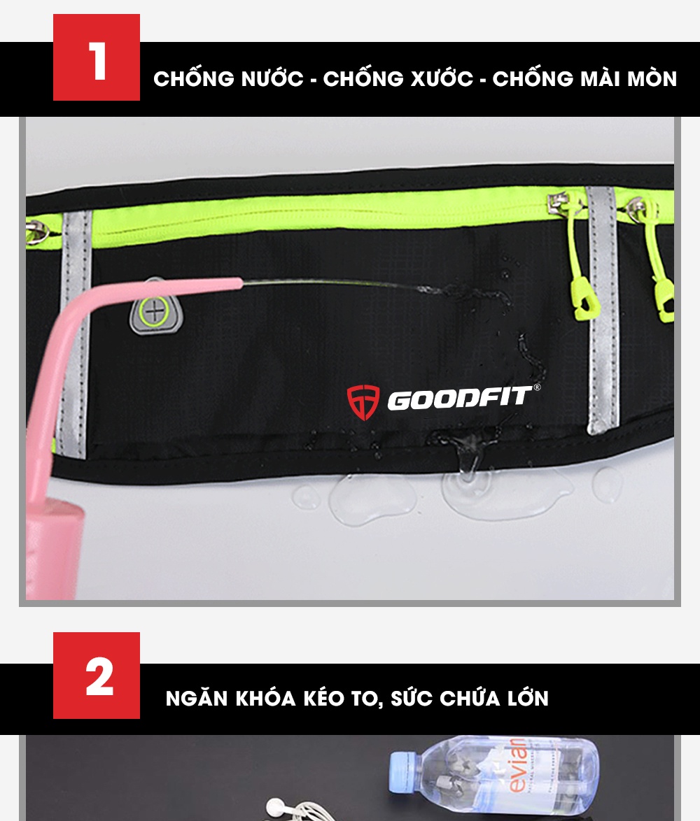 Mô tả Túi đeo bụng chạy bộ, đai đeo điện thoại chạy bộ nam nữ chính hãng GoodFit GF106RB - 4
