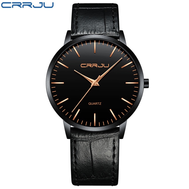 Mô tả Đồng hồ thạch anh CRRJU 2117X siêu mỏng chống thấm nước với dây đeo da cao cấp - 4