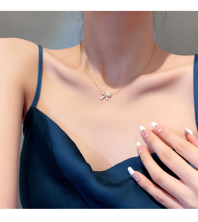 Mô tả Dây chuyền nữ LAMY Bow Necklace Silver 6019 - 7