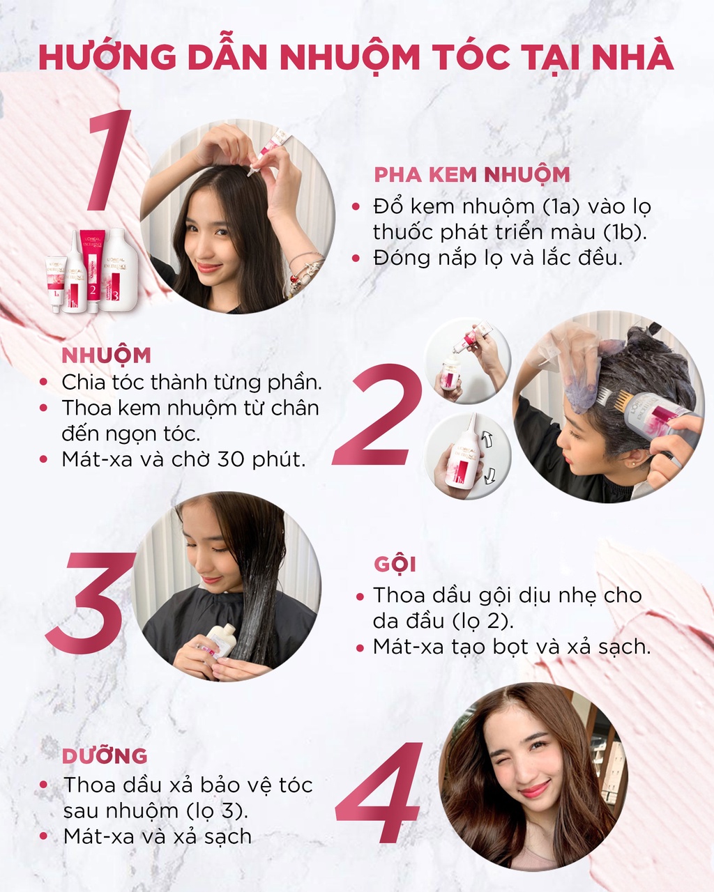 Mô tả Màu nhuộm dưỡng tóc phủ bạc bảo vệ gấp 3 L'Oreal Paris Excellence Crème 172ml - 2