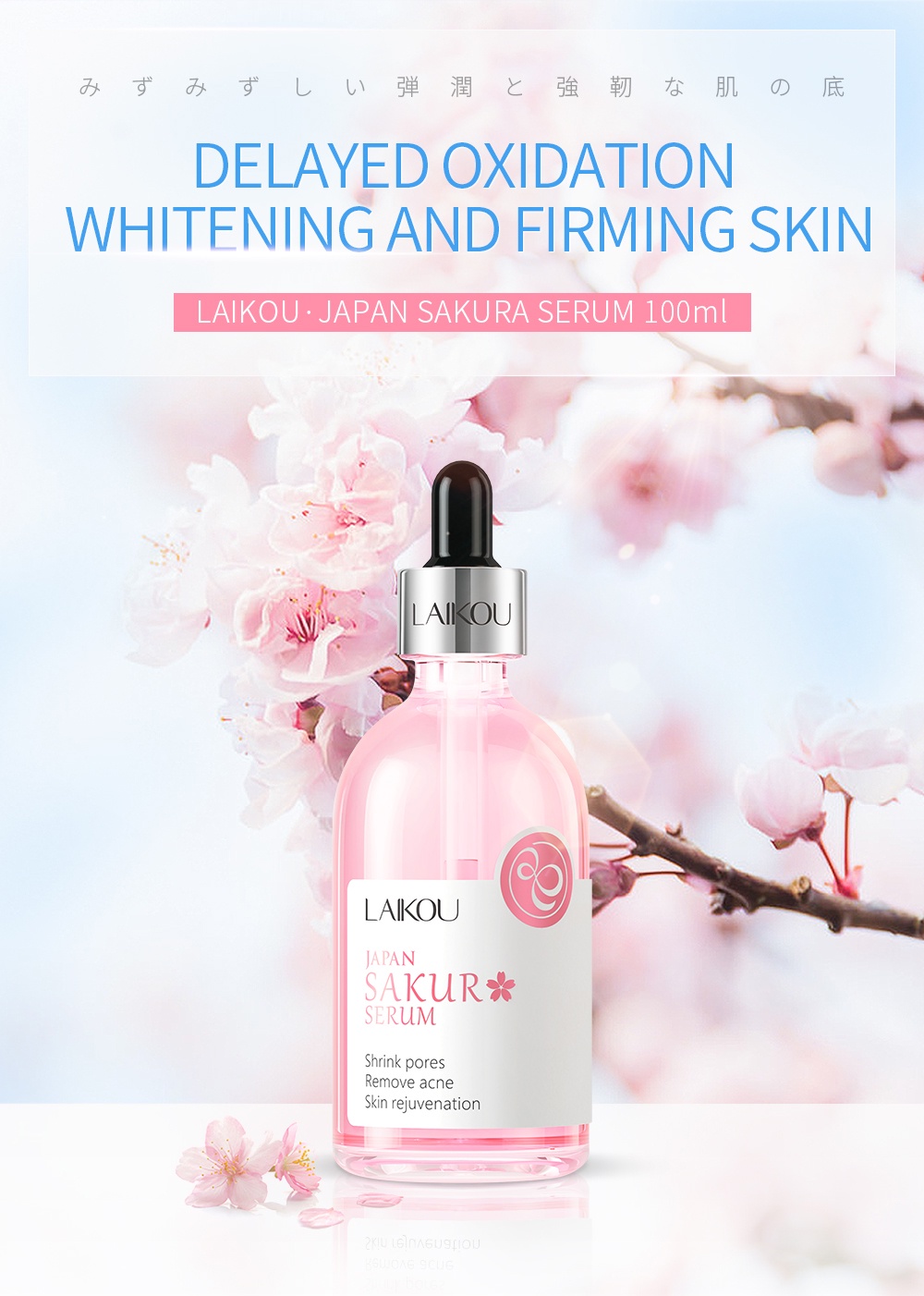 Mô tả Serum LAIKOU Nhật Bản 100ml giúp se khít lỗ chân lông và làm sáng tông da - 1