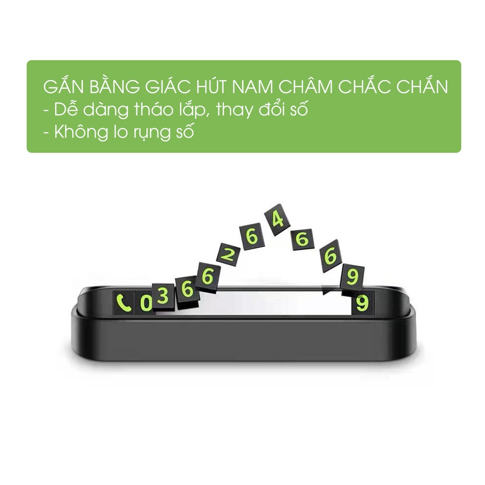 Mô tả Bảng ghi số điện thoại trên ô tô Tâm Luân, tự động phát sáng khi trời tối, miếng hít dính chắc chắn - 1