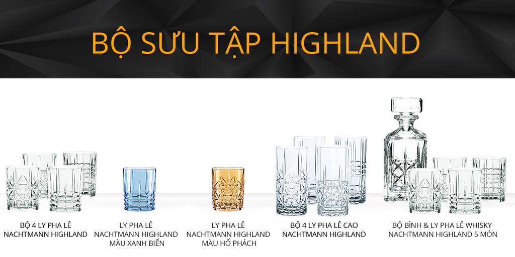 Mô tả Bộ 4 ly pha lê Nachtmann Highland, chính hãng Đức, an toàn cho sức khỏe, sang trọng, chống xước - 9