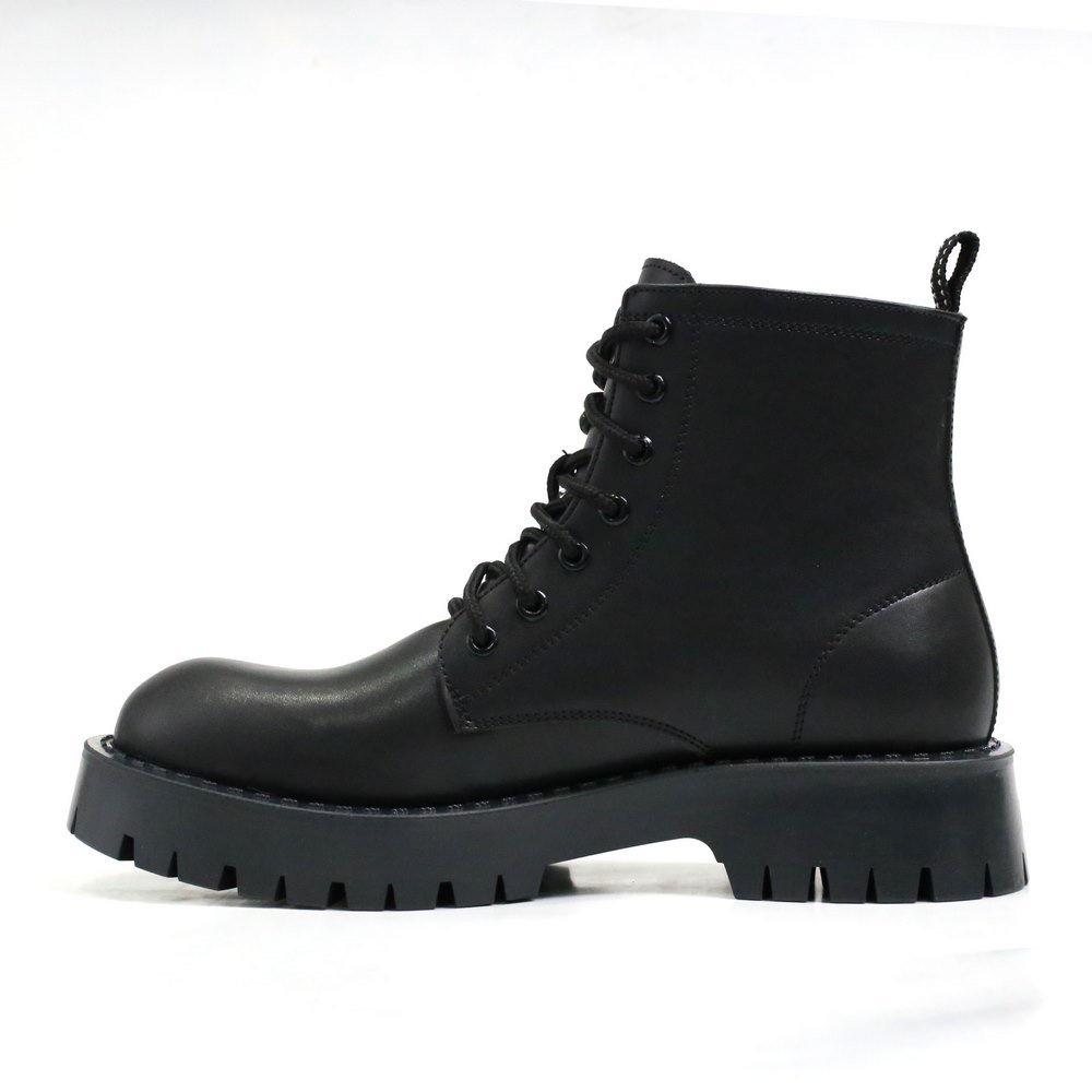 Mô tả Chunky Combat Boots da thời trang INICHI G1111 da lì, khóa kéo phiên bản đế chunky cao cấp - 3