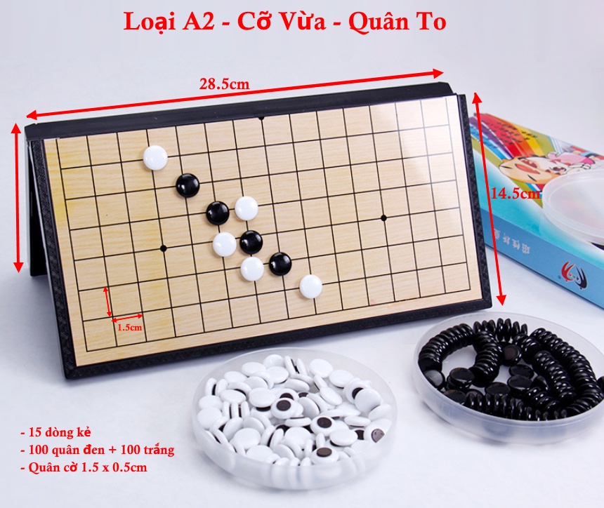 Mô tả Bộ Cờ Vây Nam Châm Chọn Kích Thước Siêu To 37*37Cm, Trò Chơi Cờ Caro Cao Cấp, Có Bàn Là Hộp Đựng Hãng Amalife - 5
