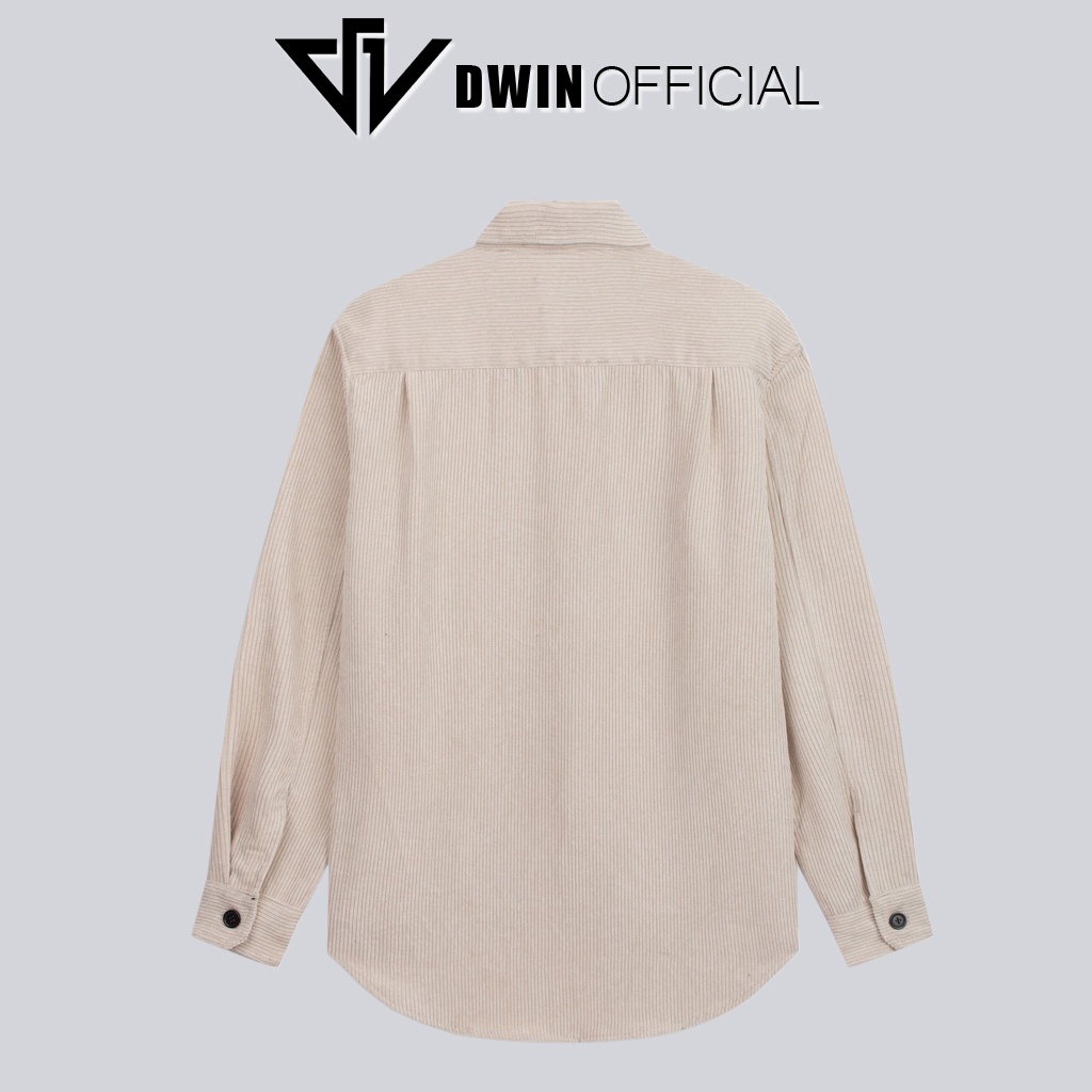Mô tả Áo sơ mi nam nữ dài tay DWIN trơn basic chất nhung tăm cao cấp chống nhăn - 6