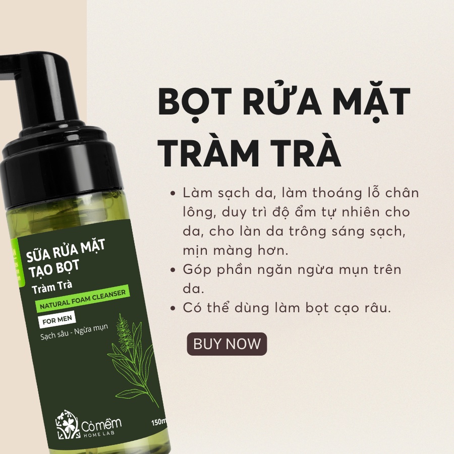 Mô tả Bộ Chăm Sóc Da 2 Bước Nước Tẩy Trang Và Bọt Rửa Mặt Mọi Loại Da Cỏ Mềm 300gr - 7