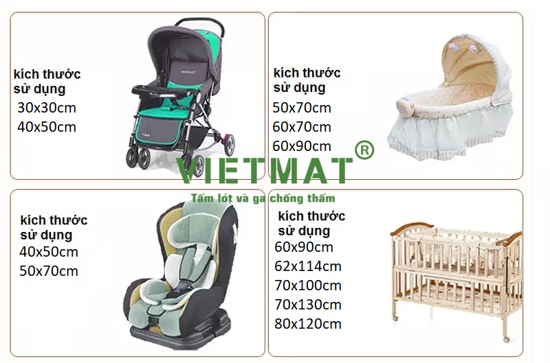 Mô tả Tấm lót chống thấm cho bé VIETMAT 3 tấm size 50x70cm - 1