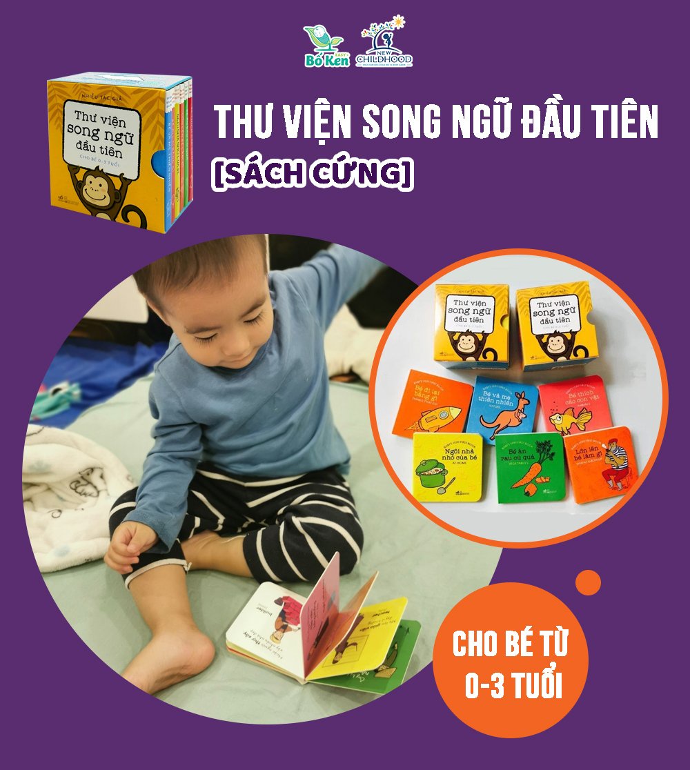 Mô tả Bộ Thư Viện Song Ngữ Đầu Tiên (Sách Cứng Cho Bé Từ 0-3 Tuổi) - 1