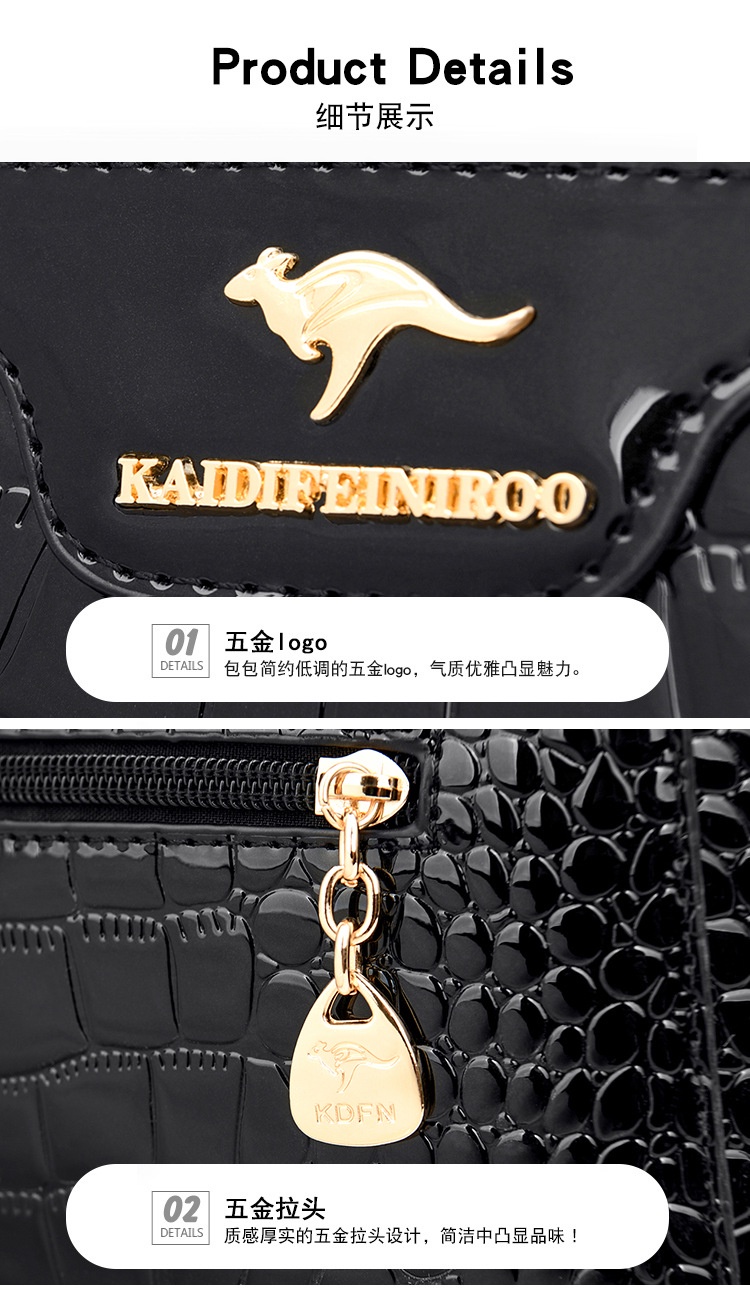 Mô tả Túi xách nữ đẹp cao cấp KAIDIFEINIROO Hàn Quốc đủ 2 dây đeo KF18 (8087) sang trọng đeo chéo đeo vai - 8