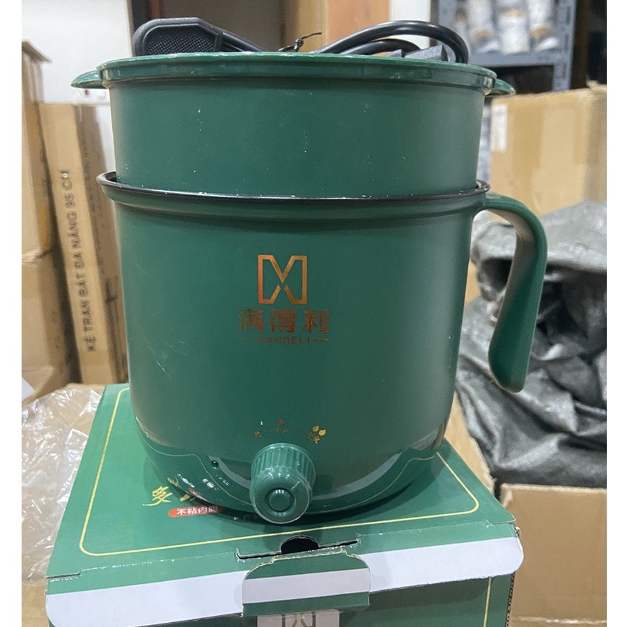 Mô tả Nồi Lẩu Điện Nấu Mì Mini 2 Tầng Có Giá Hấp Đa Năng – Bộ Nồi Đa Năng Nướng, Luộc, Xông Mũi Họng, Chiên Chống Dính Amalife - 8