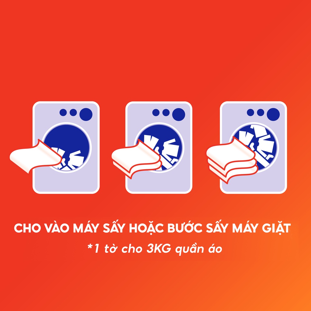 Mô tả Giấy Sấy Thơm Quần Áo BOUNCE Sheets Linen Hộp 80/120 Tờ - 1
