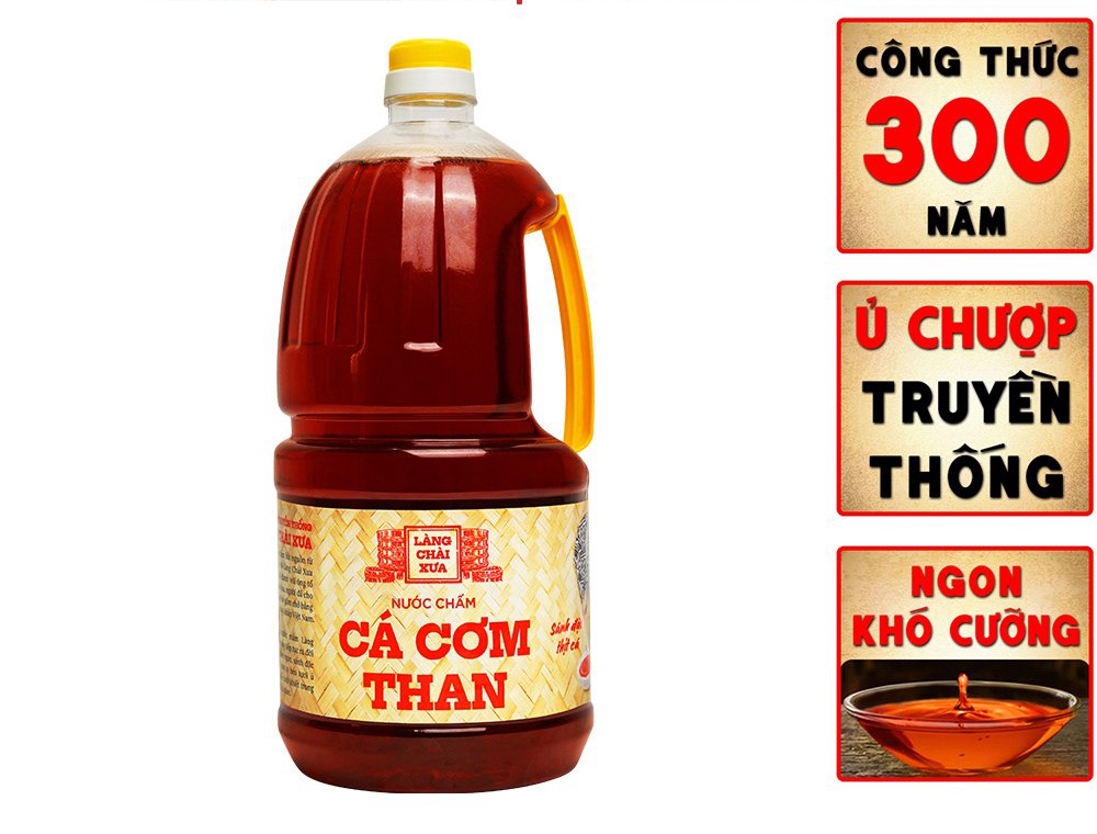 Mô tả Nước Chấm Cá Cơm Than Làng Chài Xưa chai nhựa cao cấp 2 lít/chai Đặc Biệt Thanh Dịu An toàn - 2