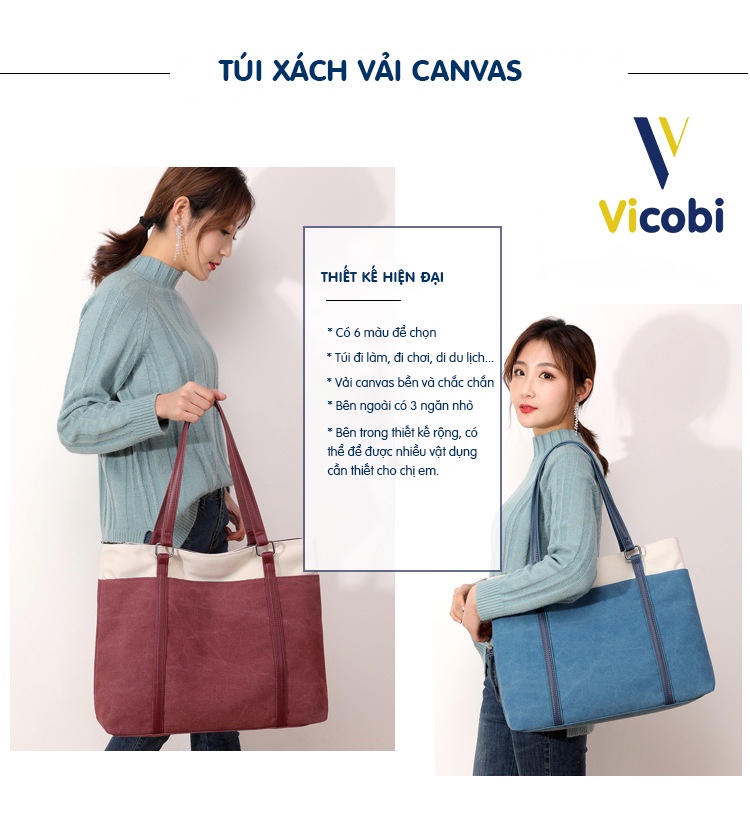 Túi xách Canvas Vicobi CV5 Theron