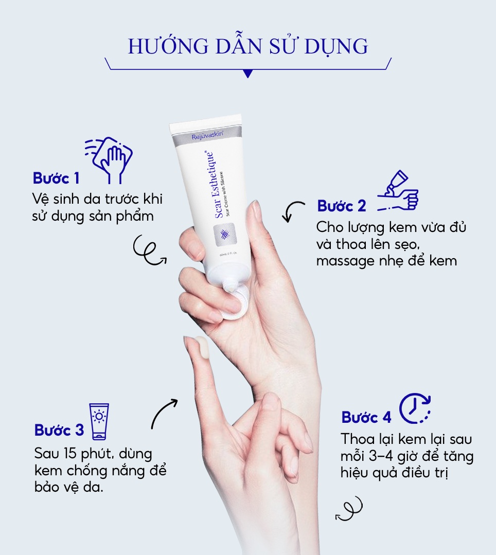 Mô tả Kem làm mờ sẹo thâm, lấp đầy sẹo rỗ, lõm Scar Esthetique REJUVASKIN 30ml - 5