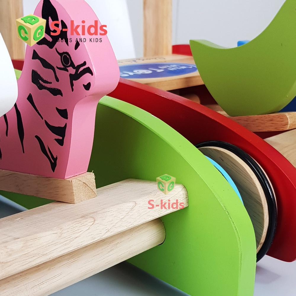 Mô tả Xe Tập Đi Bằng Gỗ Cho Bé Có Vòng Cao Su Chống Trượt. Đồ Chơi Trẻ Em Thông Minh S-Kids - 2